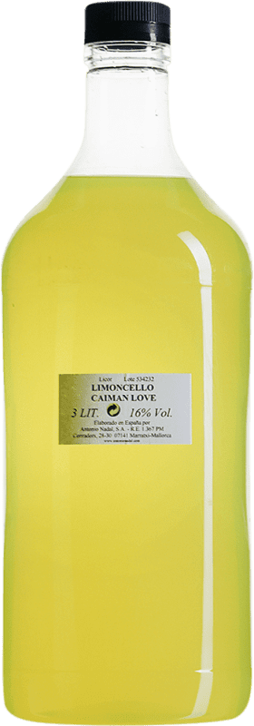 26,95 € 免费送货 | 柠檬酒 Limoncello Antonio Nadal Caimán Love 西班牙 特殊瓶 3 L