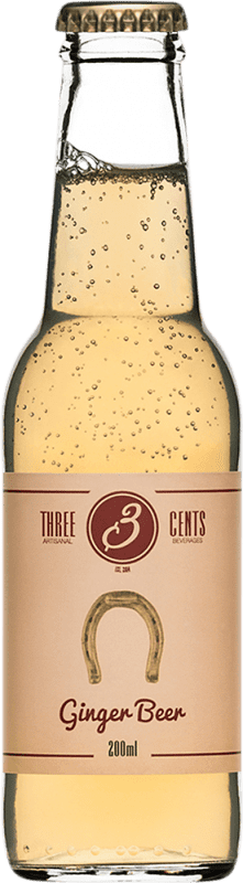 49,95 € Kostenloser Versand | 24 Einheiten Box Softdrinks Coca-Cola Three Cents Spanien Kleine Flasche 20 cl Ginger Beer