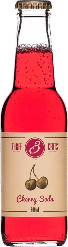 49,95 € Spedizione Gratuita | Scatola da 24 unità Bibite Coca-Cola Three Cents Spagna Bottiglietta 20 cl Cherry — Ciliegia