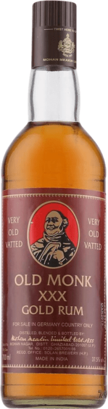17,95 € Spedizione Gratuita | Rum Old Monk XXX Gold — Edizione Oro India 70 cl
