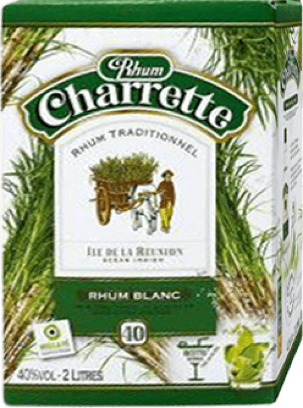 31,95 € Envio grátis | Rum Charrette Blanco — Branco Reunião Bag in Box 2 L