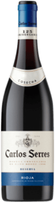 17,95 € 送料無料 | 赤ワイン Carlos Serres レセルバ D.O.Ca. Rioja ラ・リオハ スペイン Tempranillo — テンプラニーリョ, Graciano — グラシアーノ 75 cl