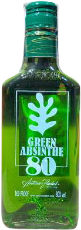 12,95 € 送料無料 | アブサン Antonio Nadal 80º Green — 緑 スペイン 小型フラスク 20 cl ガラス