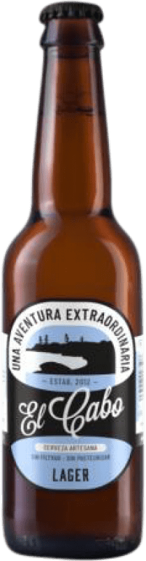 4,95 € Envio grátis | Cerveja El Cabo Lager, Artesanal Espanha Garrafinha Terço 33 cl
