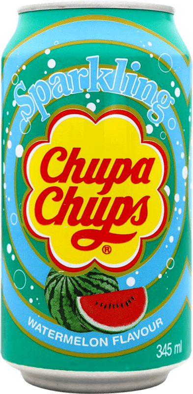 2,95 € Spedizione Gratuita | Bibite Chupa Chups Spagna Lattina 35 cl Watermelon — Anguria