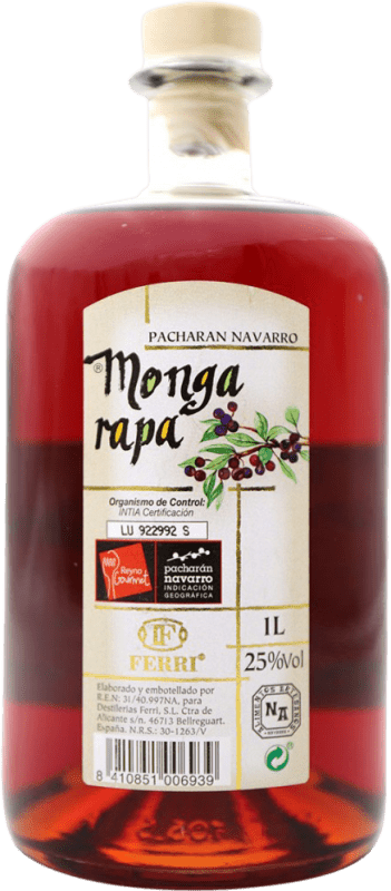 14,95 € Spedizione Gratuita | Pacharán Ferri Monga Rapa Spagna 1 L