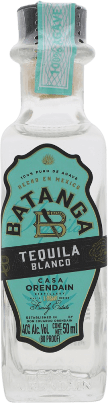 5,95 € Envio grátis | Tequila Orendain Batanga Blanco — Branco México Garrafinha Miniatura 5 cl