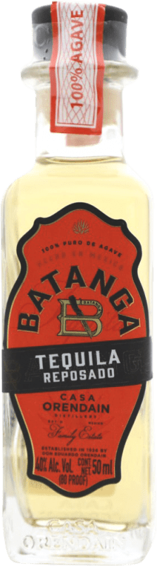 5,95 € Envio grátis | Tequila Orendain Batanga Reposado México Garrafinha Miniatura 5 cl