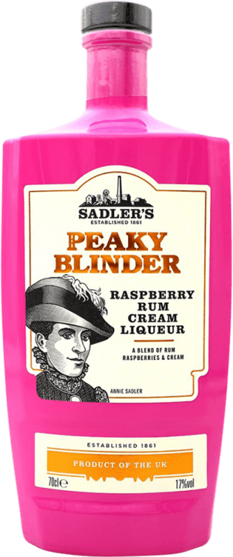 17,95 € Free Shipping | Cream Liqueur Sadler's Peaky Blinder Limited Edition United Kingdom 70 cl Raspberry, Rum