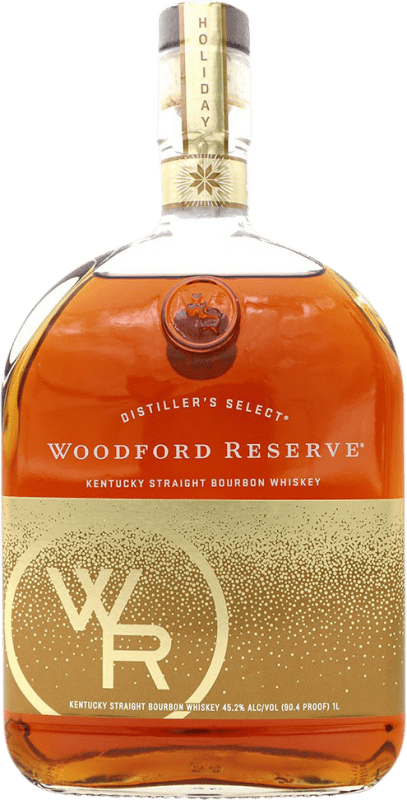 71,95 € Envio grátis | Whisky Bourbon Woodford Holiday Edição Limitada Reserva Estados Unidos 1 L