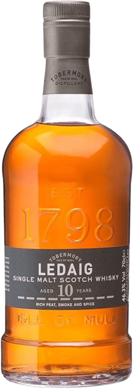 67,95 € 免费送货 | 单一麦芽威士忌 Tobermory Ledaig 英国 10 岁 70 cl