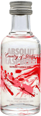 6,95 € Envoi gratuit | Vodka Absolut Suède Mini-Bouteille 5 cl Raspberry — Framboise