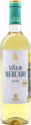 10,95 € 免费送货 | 白葡萄酒 Grandes Bodegas Viña de Mercado Seco — 干型 D.O. Rueda 卡斯蒂利亚莱昂 西班牙 Verdejo — 维德霍 75 cl