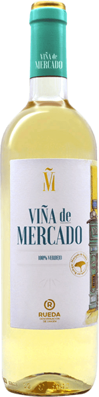 10,95 € 送料無料 | 白ワイン Grandes Bodegas Viña de Mercado Seco — 辛口 D.O. Rueda カスティーリャ・イ・レオン スペイン Verdejo — ベルデホ 75 cl