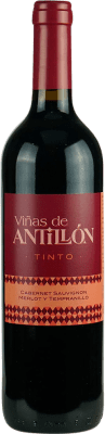 8,95 € Envío gratis | Vino Tinto Valdovinos Viñas de Antillón Seco Joven D.O. Somontano Aragón España Tempranillo, Merlot, Cabernet Sauvignon 75 cl