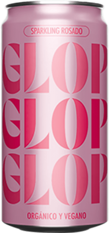 75,95 € Envoi gratuit | Boîte de 12 unités Vin Mousseux Rosé Glop Seco — Sec D.O. Catalunya Catalogne Espagne Garnacha — Grenache Bio — Écologique Canette 20 cl Végan