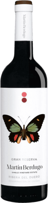 61,95 € Бесплатная доставка | Красное вино Martín Berdugo Seco — Сухое Гран Резерва D.O. Ribera del Duero Кастилия-Леон Испания Tempranillo — Темпранильо 75 cl Vegan — Веганский