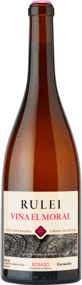 17,95 € Envio grátis | Vinho Rosé Rulei by Adrián Moreno Viña El Moral Seco Rosé Fermentado en Barrica D.O.Ca. Rioja La Rioja Espanha Garnacha — Grenache 75 cl Vegano