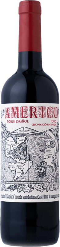 18,95 € Envío gratis | Vino Tinto Díez Gómez Americo Seco Roble D.O. Toro Castilla y León España Tempranillo 75 cl Vegano