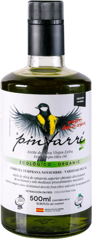 21,95 € Kostenloser Versand | Olivenöl Pintarré Envero Cosecha Temprana — Frühe Ernte, E-NOL Extra Nativ D.O. Sierra Mágina Jaén Spanien Picual Bio — Nachhaltig Medium-Flasche 50 cl Glas
