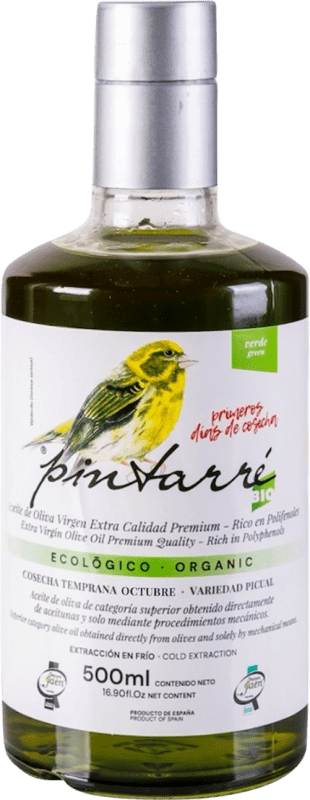 24,95 € Kostenloser Versand | Olivenöl Pintarré Cosecha Temprana — Frühe Ernte, Verde — Grüne, E-NOL Extra Nativ D.O. Sierra Mágina Jaén Spanien Picual Bio — Nachhaltig Medium-Flasche 50 cl Glas