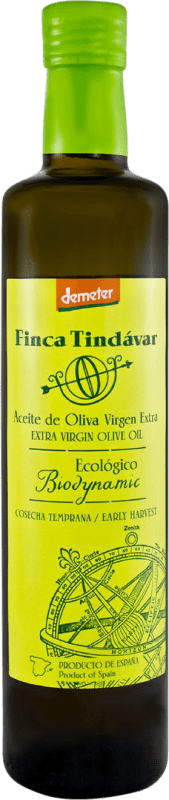 19,95 € Kostenloser Versand | Olivenöl Finca Tindávar E-NOL Extra Nativ Kastilien-La Mancha Spanien Picual Bio — Nachhaltig Medium-Flasche 50 cl Glas