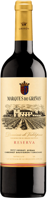 25,95 € Envio grátis | Vinho Tinto Marqués de Griñón Reserva D.O.P. Vino de Pago Dominio de Valdepusa Toledo Espanha Syrah, Cabernet Sauvignon, Graciano, Petit Verdot 75 cl