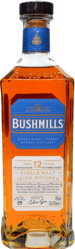 63,95 € 免费送货 | 单一麦芽威士忌 Bushmills Marsala Cask Finish — 橡木桶陈酿收尾 爱尔兰 12 岁 70 cl