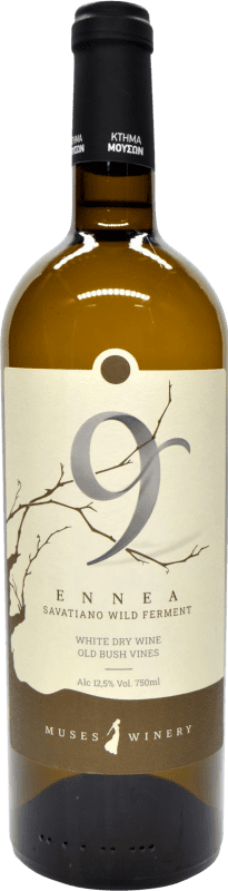 10,95 € Free Shipping | White Wine Muses 9 Ennea Savatiano Dry Estate Wine Greece 75 cl