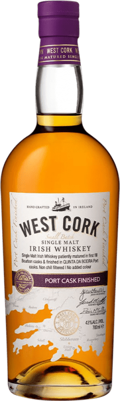 35,95 € Бесплатная доставка | Односолодовый виски West Cork Port Cask Finish — Финишная выдержка в бочке Ирландия 70 cl