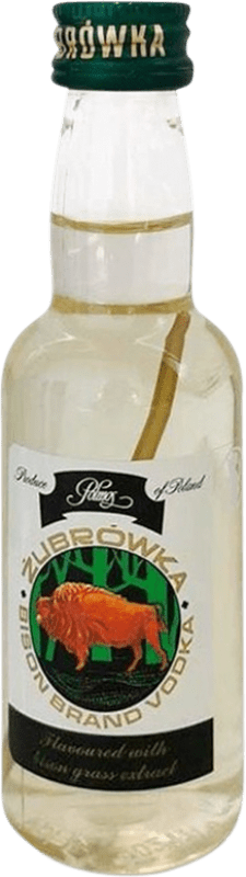 1,95 € 免费送货 | 伏特加 Zubrowka 波兰 小瓶装 5 cl PET — 塑料