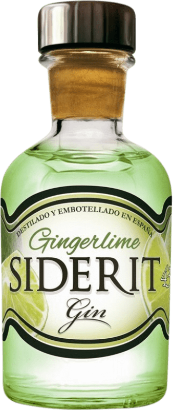 7,95 € Spedizione Gratuita | Genever Gin Siderit Spagna Bottiglietta Mignon 5 cl Ginger — Zenzero, Lime — Lima