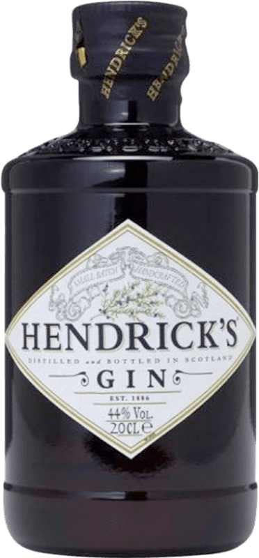 19,95 € Spedizione Gratuita | Genever Gin Hendrick's Scozia Regno Unito Bottiglietta 20 cl