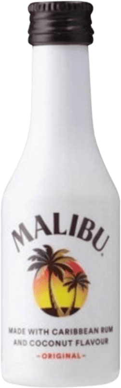 2,95 € 免费送货 | 利口酒 Malibu 法国 小瓶装 5 cl PET — 塑料