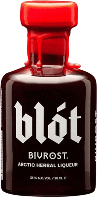 28,95 € Envío gratis | Licor de Hierbas Aurora Blot Noruega Botellín 20 cl