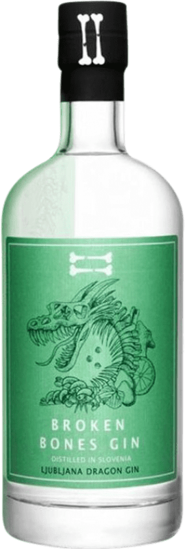 34,95 € 免费送货 | 金酒 Gin Broken Bones Ljubljana Dragon 斯洛文尼亚 中瓶装 50 cl