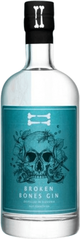 42,95 € Kostenloser Versand | Genever Gin Broken Bones Navy Strength — Fassstärke Slowenien Medium-Flasche 50 cl