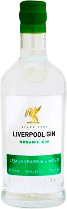 37,95 € Envio grátis | Genever Gin Liverpool Reino Unido 70 cl Lemongrass — Erva-Cidreira, Ginger — Gengibre