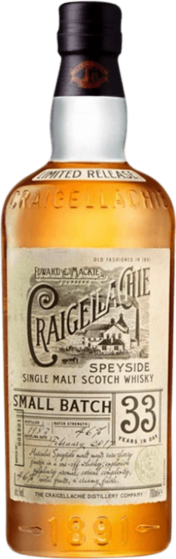 4 177,95 € Envio grátis | Whisky Single Malt Craigellachie Malt Speyside Reino Unido 33 Anos 70 cl