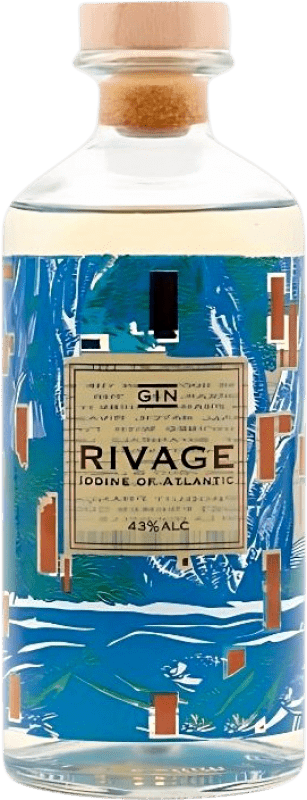 14,95 € Envío gratis | Ginebra Gin Godet Rivage Francia Botella Medium 50 cl
