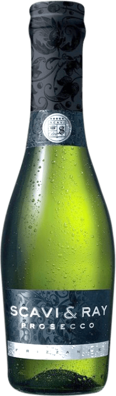 3,95 € 送料無料 | 白のスパークリングワイン Scavi & Ray Frizzante — 微発泡 D.O.C. Prosecco イタリア Glera — グレラ 小瓶 20 cl