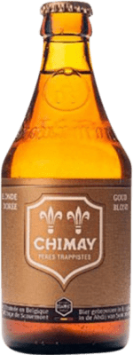 4,95 € 免费送货 | 啤酒 Chimay Dorée Blonde — 淡色啤酒 Valonia 比利时 三分之一升瓶 33 cl