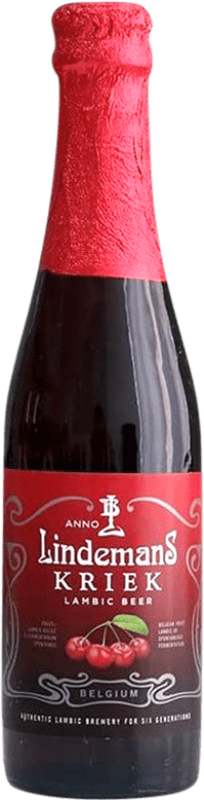 2,95 € Free Shipping | Beer Lindemans Kriek Brabante Belgium Small Bottle 25 cl