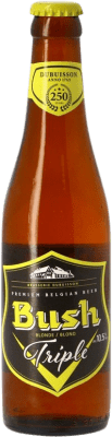 5,95 € Бесплатная доставка | Пиво Dubuisson Bush Triple Malt — Тройной солод Valonia Бельгия Бутылка на треть 33 cl