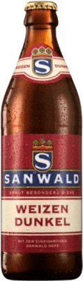 3,95 € Spedizione Gratuita | Birra Dinkelacker-Schwaben Sanwald Hefe Dunkel — Ambrata Stuttgart Germania Bottiglia Medium 50 cl