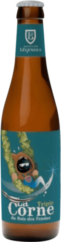 3,95 € Envío gratis | Cerveza Ebly La Corne Triple Malt — Triple Malta Valonia Bélgica Botellín Tercio 33 cl