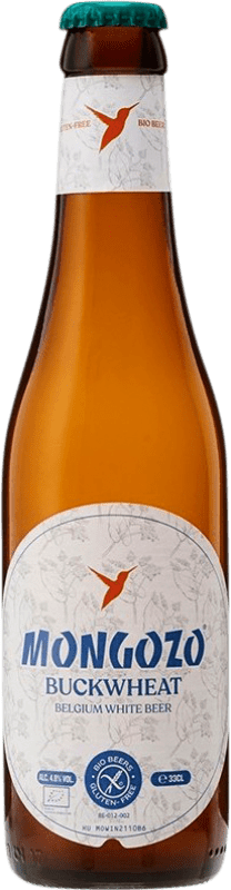 3,95 € Free Shipping | Beer Huyghe Mongozo Buckwheat Blanche — White Flandes Belgium Third-Liter Bottle 33 cl Wheat