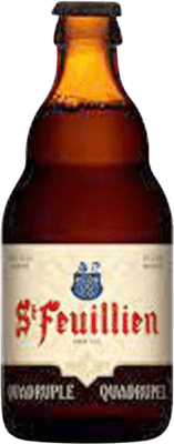 3,95 € 送料無料 | ビール Saint Feuillien Quadruple Malt — クアドラプルモルト Valonia ベルギー 1/3ボトル 33 cl