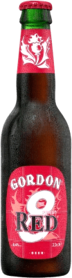 4,95 € Envío gratis | Cerveza Timmermans Gordon Finest Red Ale — Roja Brabante Bélgica Botellín Tercio 33 cl