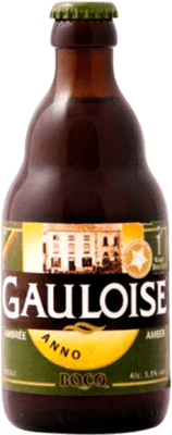 4,95 € Бесплатная доставка | Пиво Brasserie du Bocq La Gauloise Ambrée — Янтарное Valonia Бельгия Бутылка на треть 33 cl